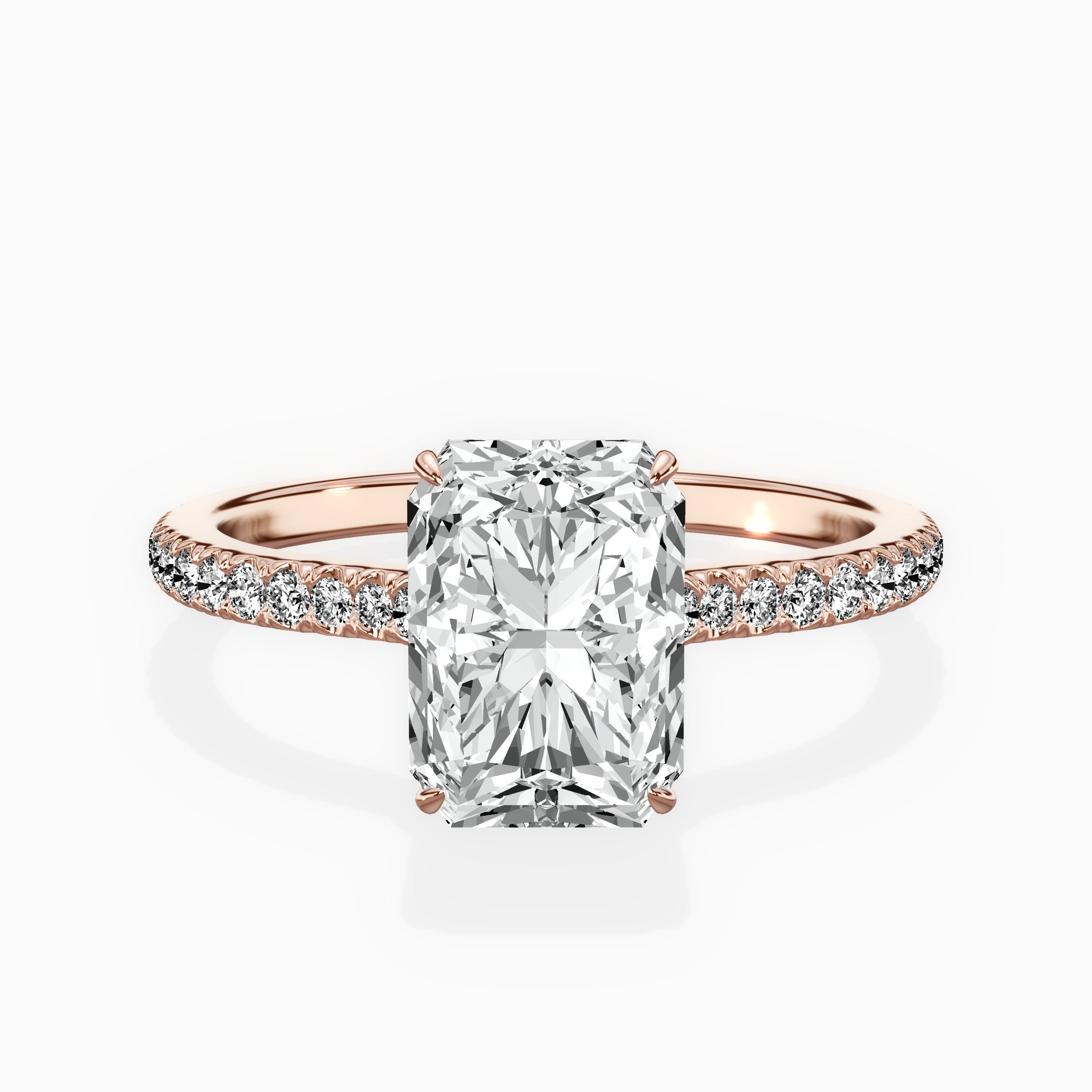 Pave Hidden Halo Engagement Ring