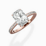 Pave Hidden Halo Engagement Ring