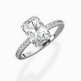 Pave Hidden Halo Engagement Ring