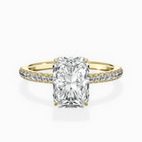 Pave Hidden Halo Engagement Ring