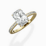 Pave Hidden Halo Engagement Ring