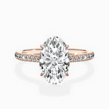 Pave Hidden Halo Engagement Ring