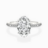 Pave Hidden Halo Engagement Ring