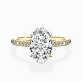 Pave Hidden Halo Engagement Ring