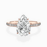 Pave Hidden Halo Engagement Ring