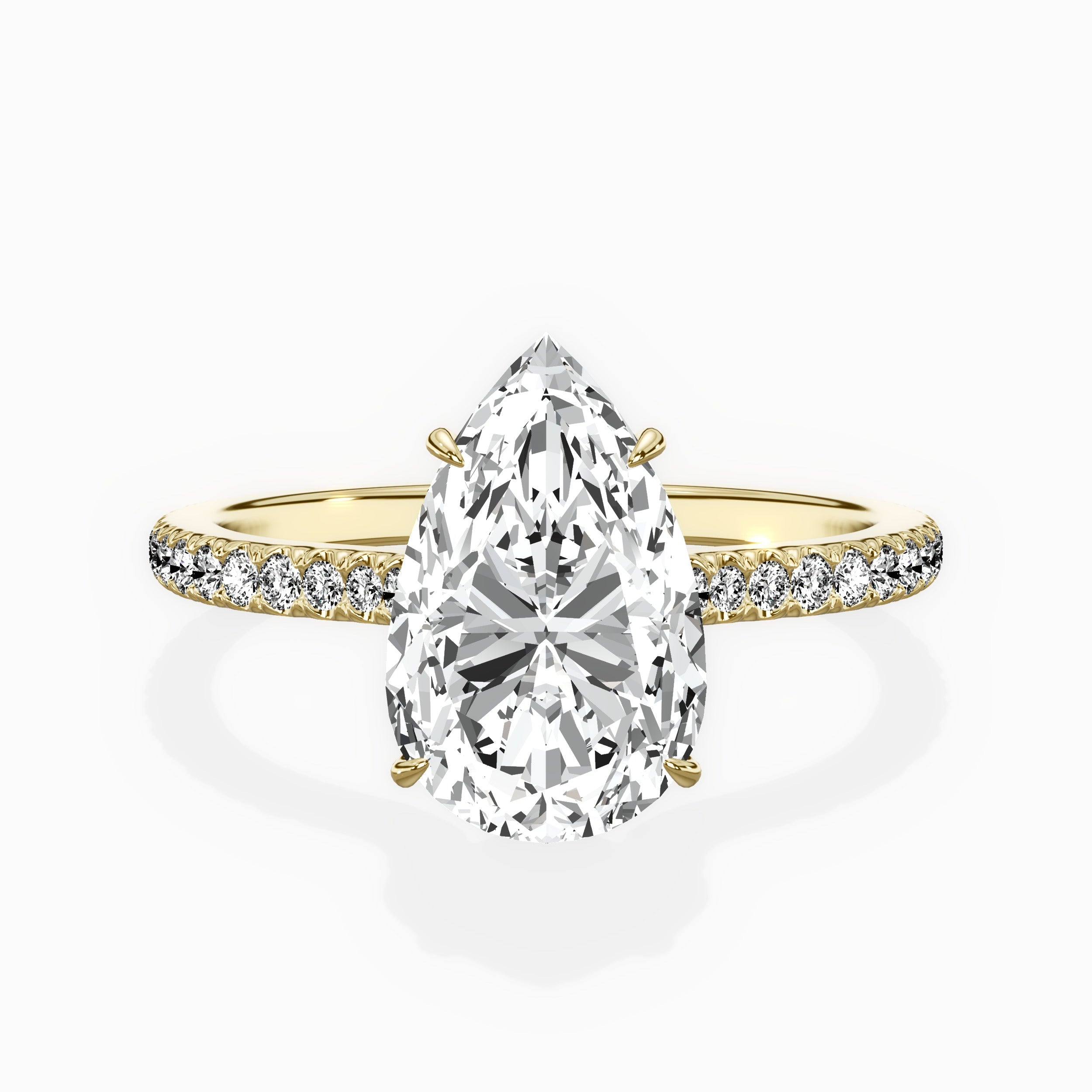 Pave Hidden Halo Engagement Ring