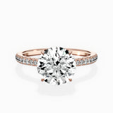 Pave Hidden Halo Engagement Ring