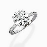 Pave Hidden Halo Engagement Ring