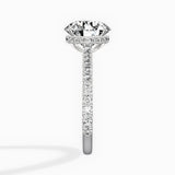 Pave Hidden Halo Engagement Ring
