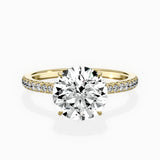 Pave Hidden Halo Engagement Ring