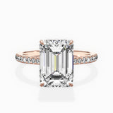Pave Hidden Halo Engagement Ring