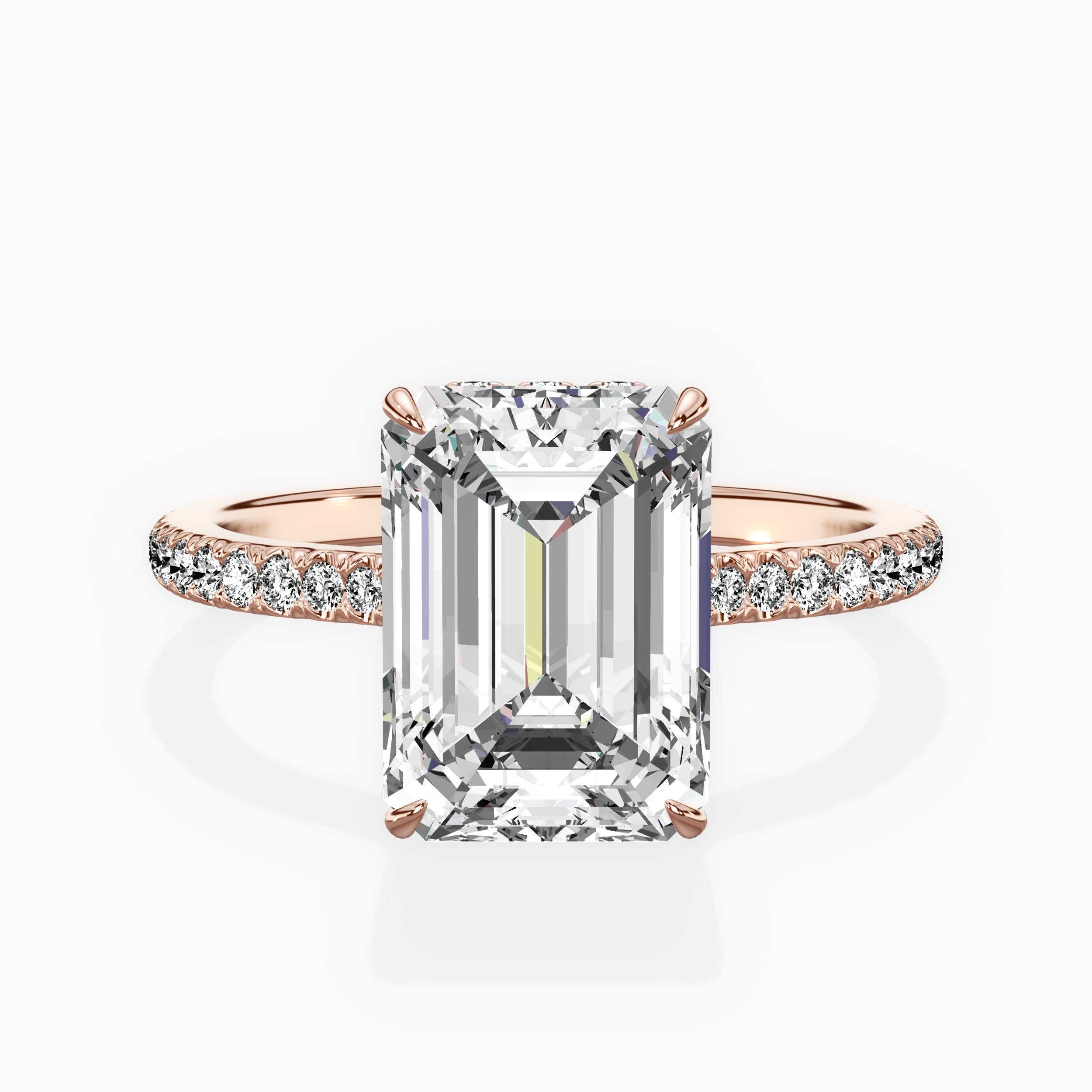 Pave Hidden Halo Engagement Ring