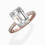 Pave Hidden Halo Engagement Ring