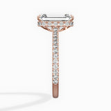 Pave Hidden Halo Engagement Ring