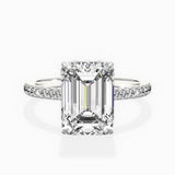 Pave Hidden Halo Engagement Ring