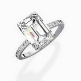 Pave Hidden Halo Engagement Ring