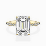 Pave Hidden Halo Engagement Ring
