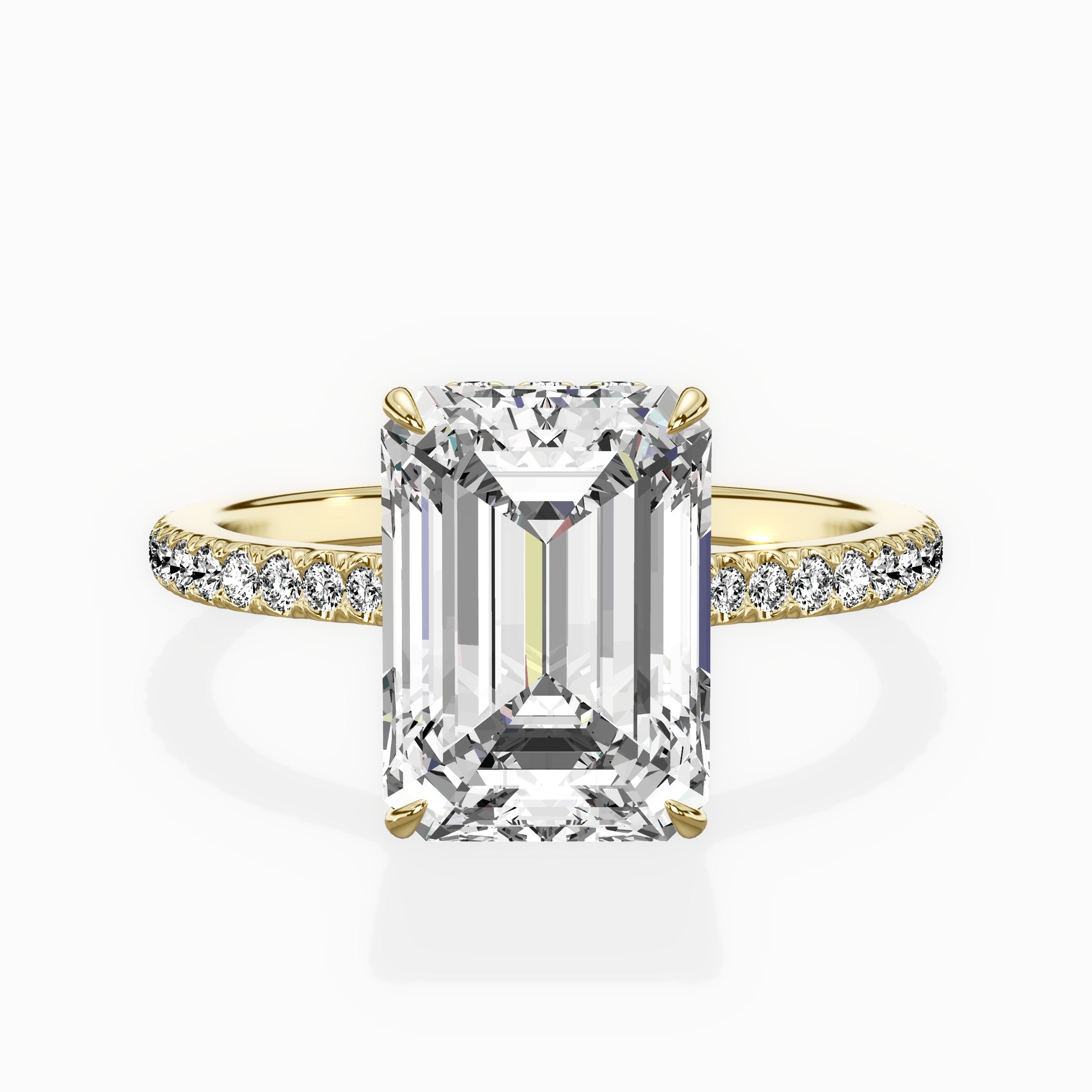 Pave Hidden Halo Engagement Ring