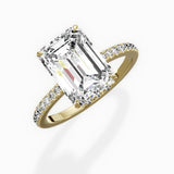 Pave Hidden Halo Engagement Ring