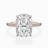 Pave Hidden Halo Engagement Ring