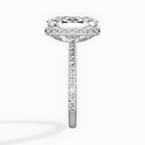 Pave Hidden Halo Engagement Ring