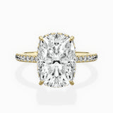 Pave Hidden Halo Engagement Ring