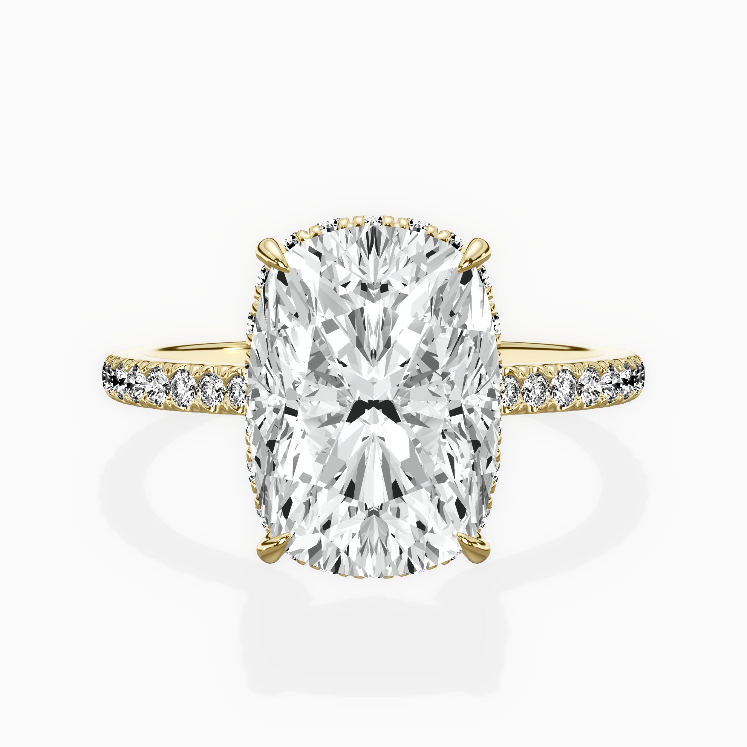 Pave Hidden Halo Engagement Ring