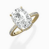 Pave Hidden Halo Engagement Ring