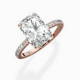 Pave Hidden Halo Engagement Ring
