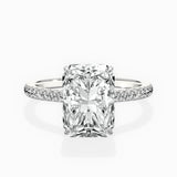 Pave Hidden Halo Engagement Ring