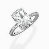 Pave Hidden Halo Engagement Ring