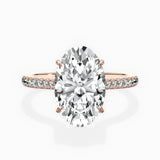 Pave Hidden Halo Engagement Ring