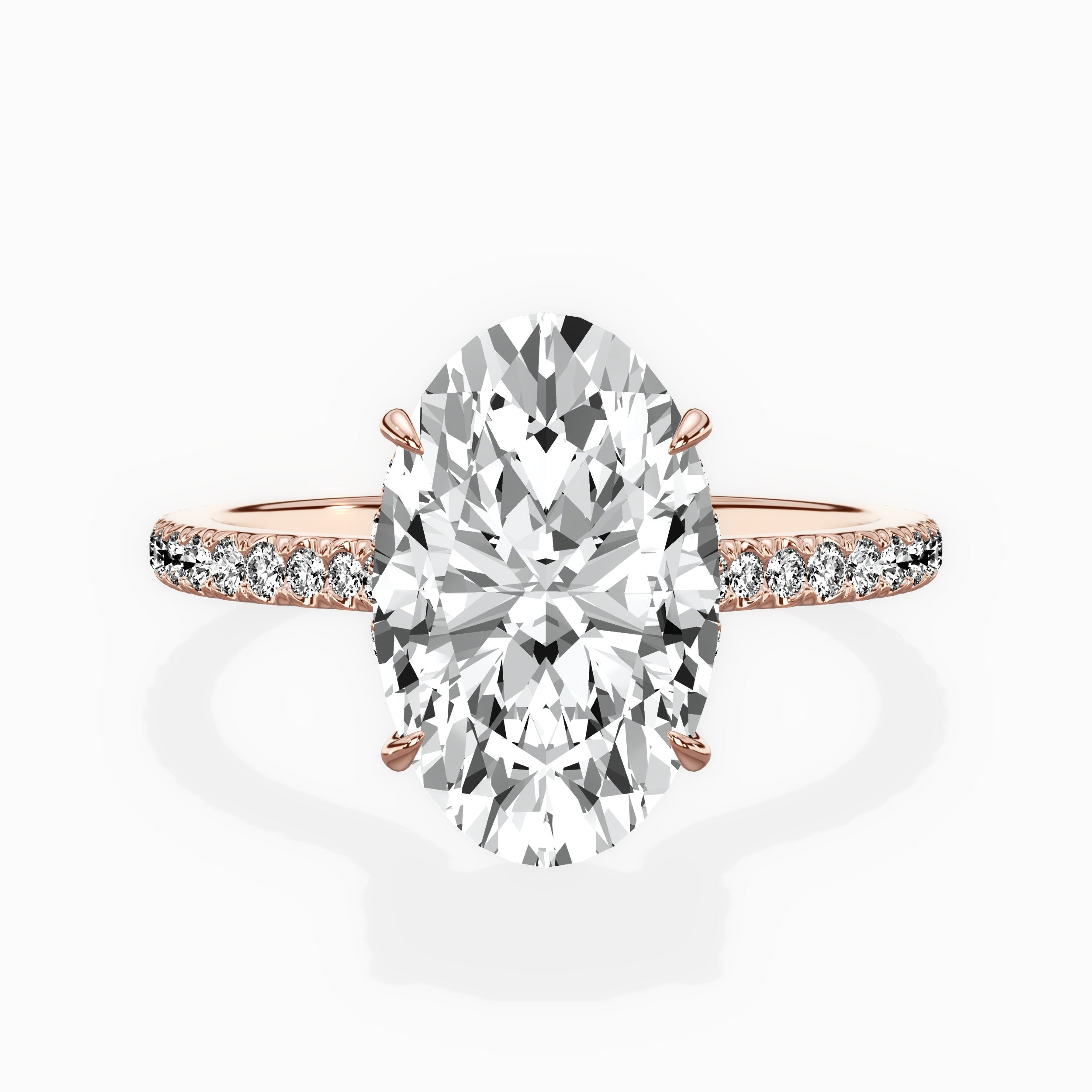 Pave Hidden Halo Engagement Ring