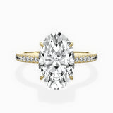 Pave Hidden Halo Engagement Ring