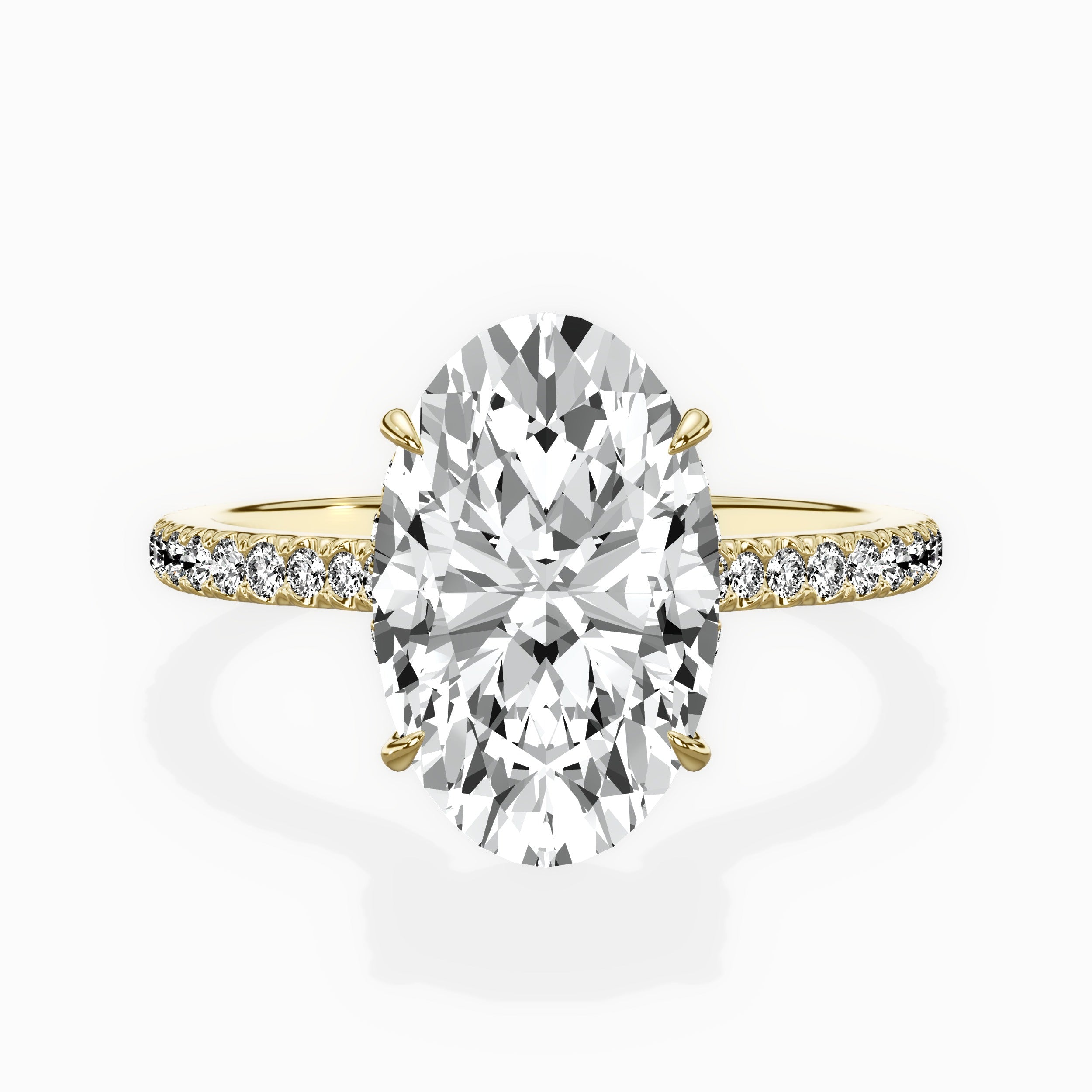 Pave Hidden Halo Engagement Ring