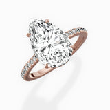 Pave Hidden Halo Engagement Ring