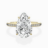 Pave Hidden Halo Engagement Ring