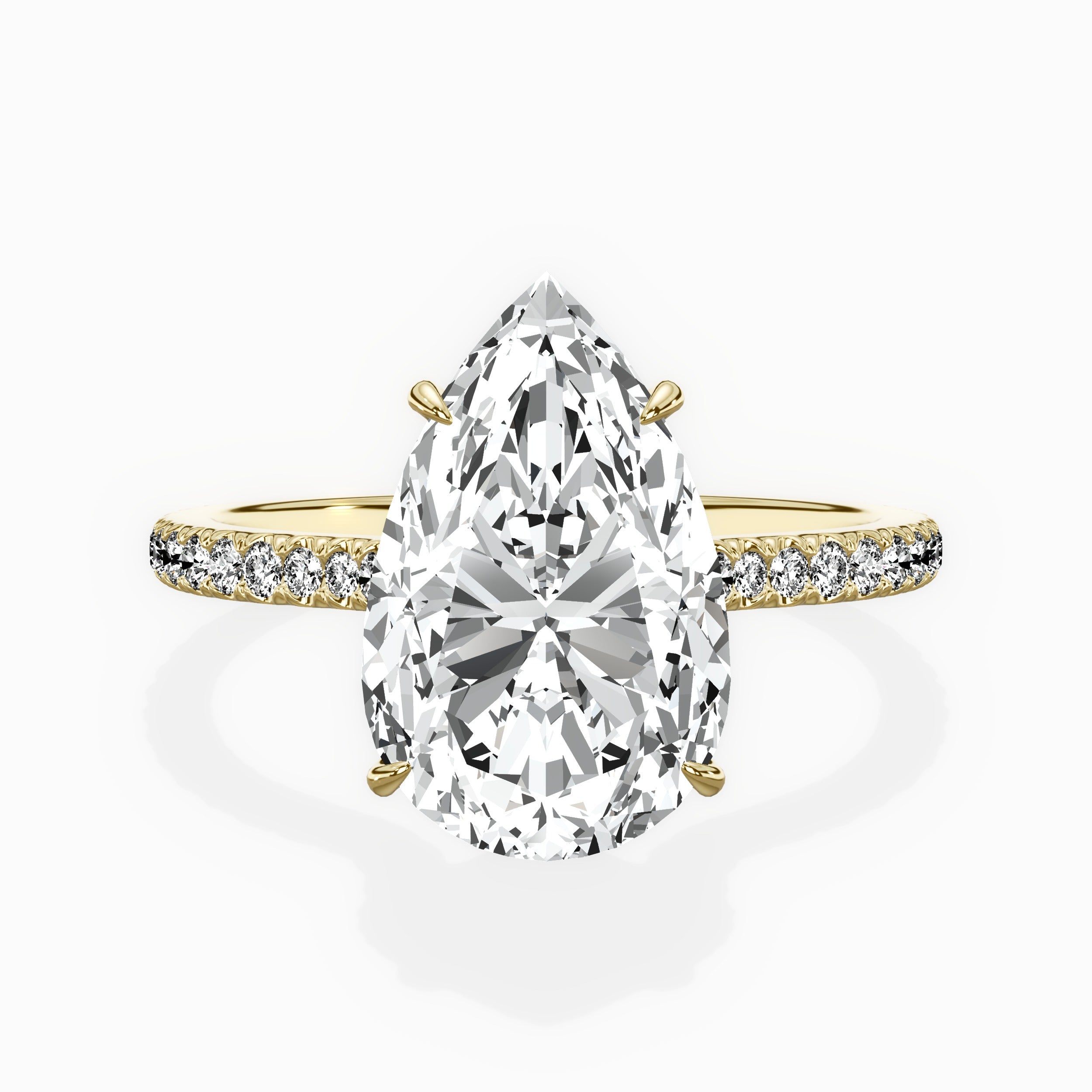 Pave Hidden Halo Engagement Ring