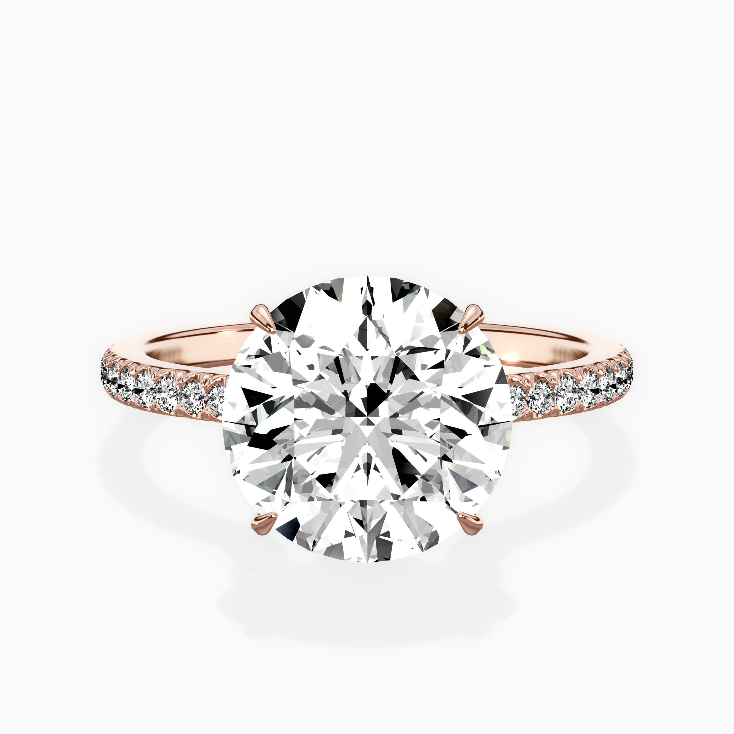 Pave Hidden Halo Engagement Ring