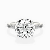 Pave Hidden Halo Engagement Ring