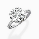 Pave Hidden Halo Engagement Ring