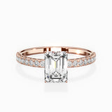 Rose Hidden Halo Engagement Ring