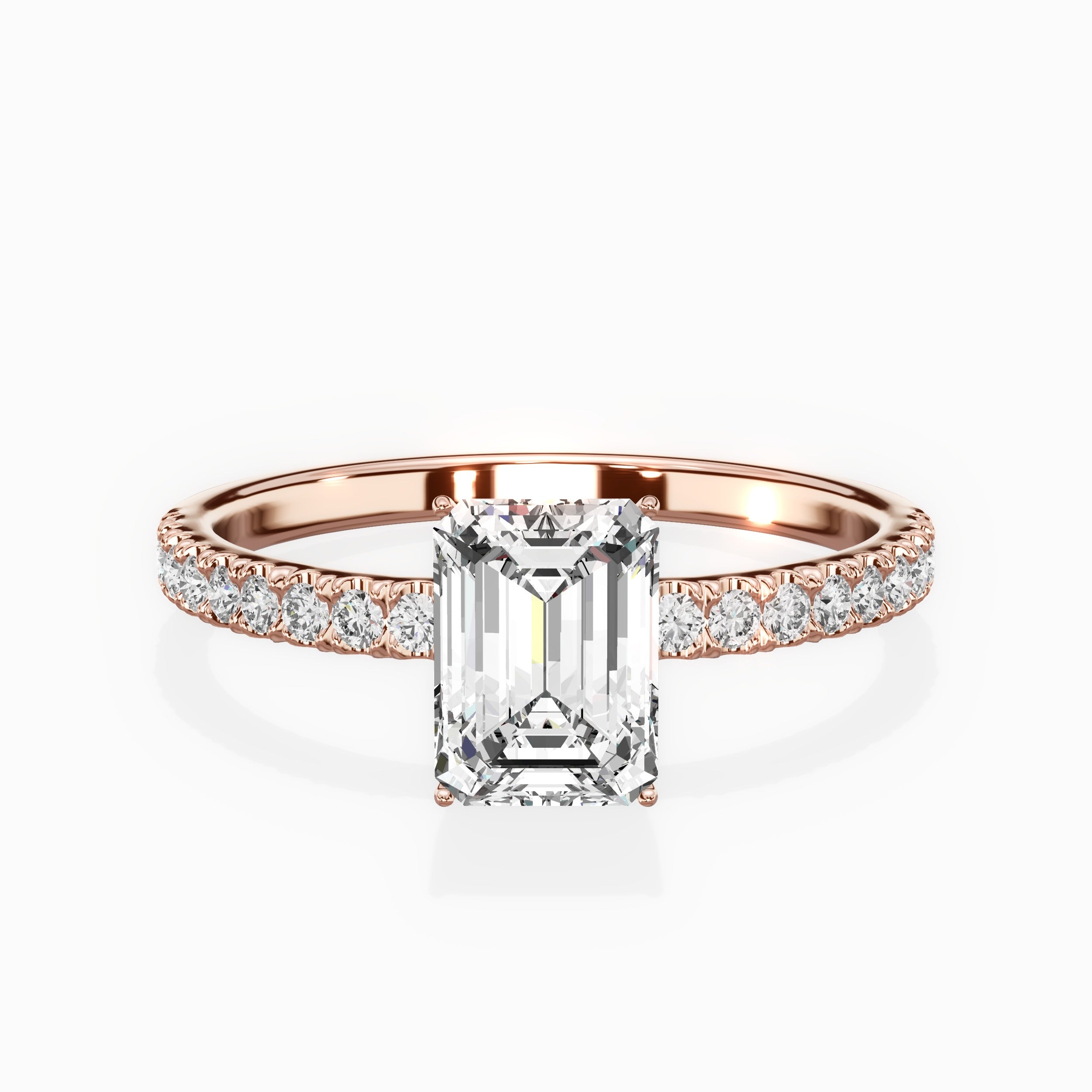 Rose Hidden Halo Engagement Ring