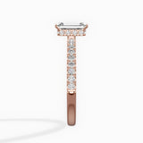 Rose Hidden Halo Engagement Ring