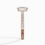 Rose Hidden Halo Engagement Ring
