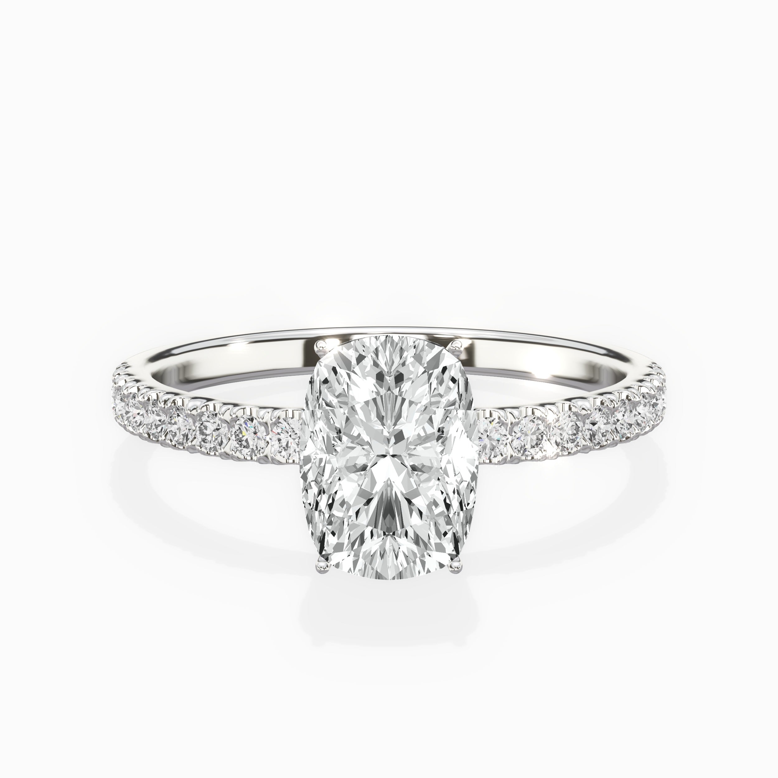 Rose Hidden Halo Engagement Ring