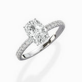 Rose Hidden Halo Engagement Ring