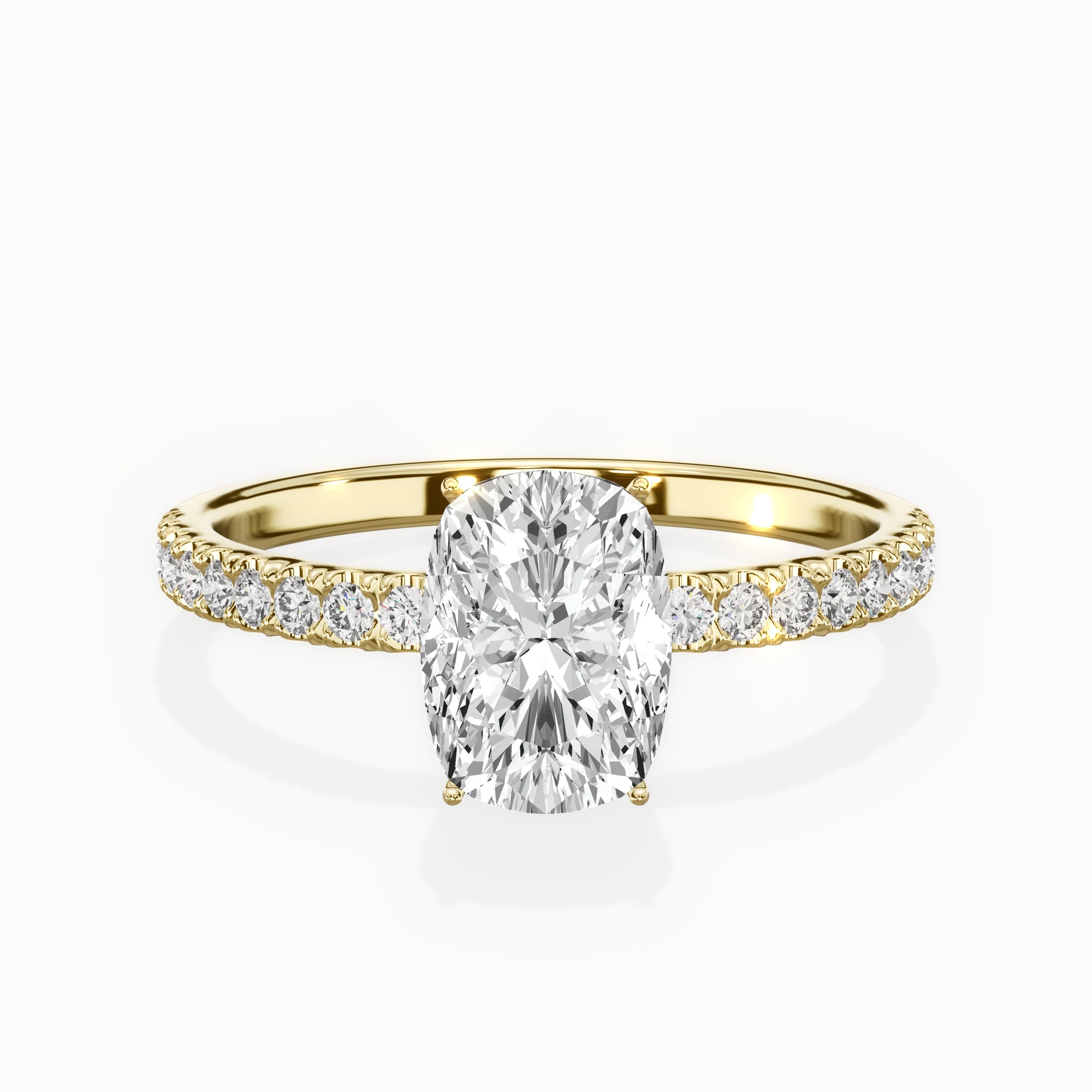Rose Hidden Halo Engagement Ring