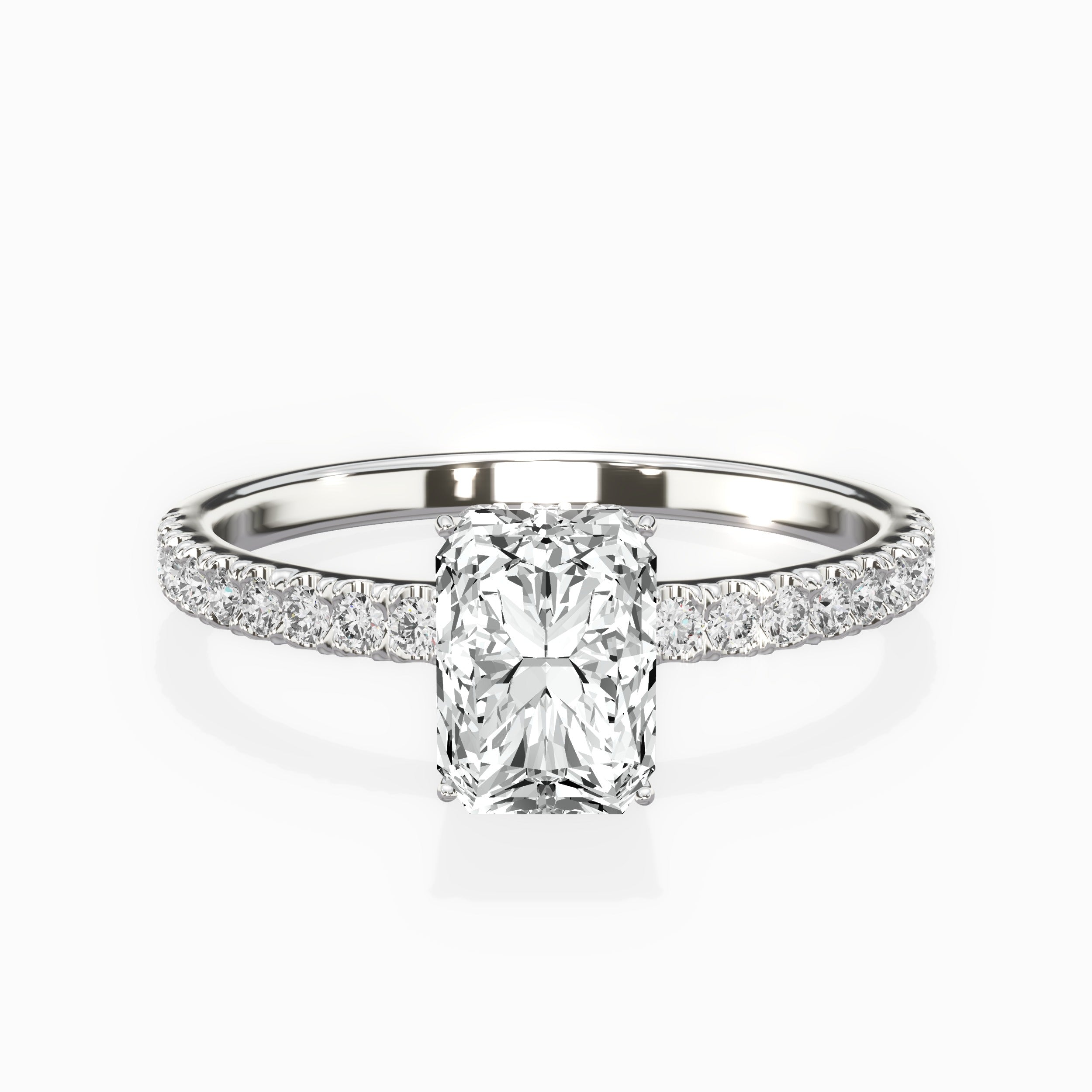 Rose Hidden Halo Engagement Ring