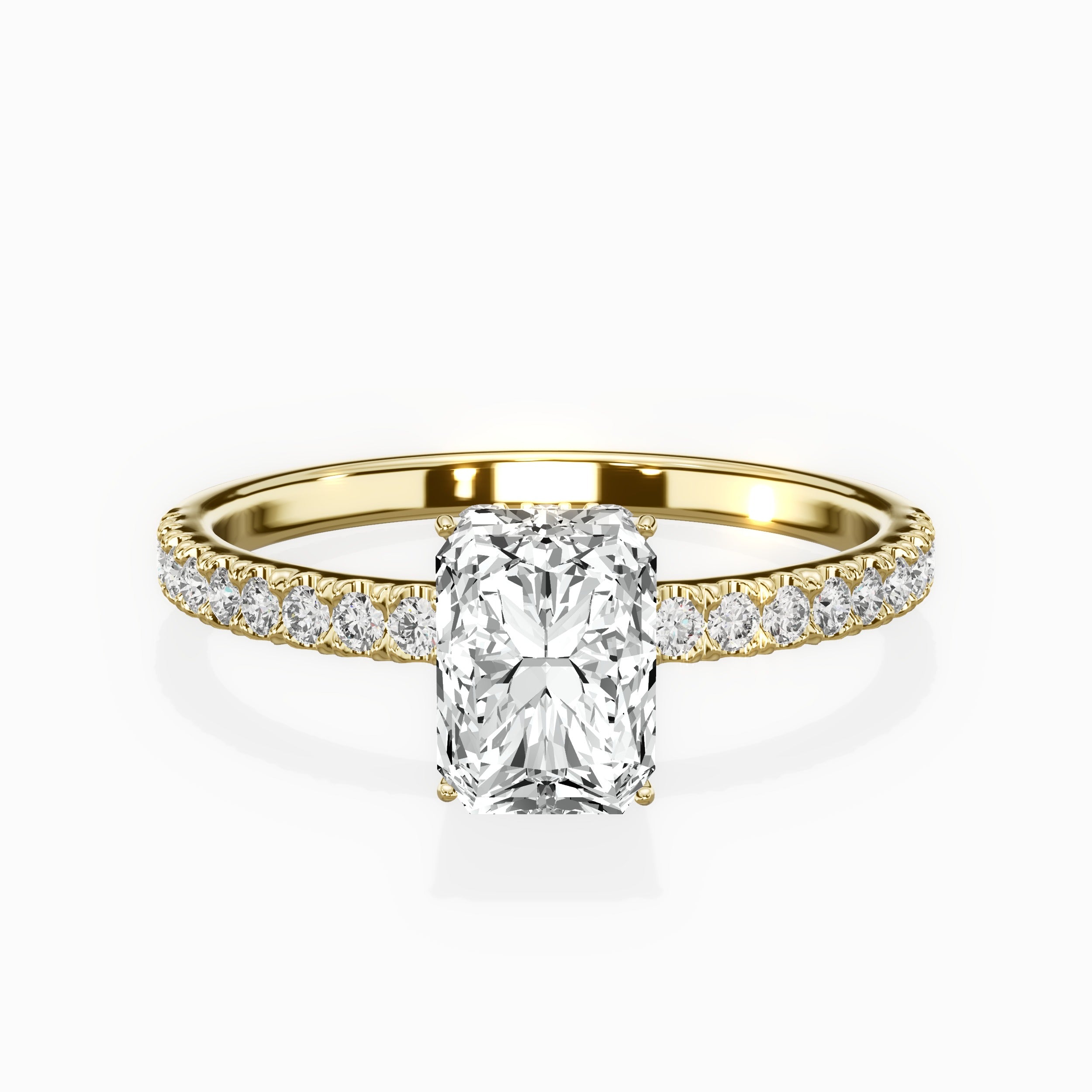 Rose Hidden Halo Engagement Ring